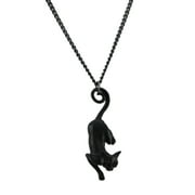 Alchemy of England Black Petwer and Crystal Cat Sith Pendant Necklace Gothic Jewelry Gifts For Alternative Fashion Fans