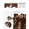 thumbnail image 5 of Tie Up Valance Curtain for Kitchen, Coffee Beans Cup Drink on Brown Rod Pocket Short Curtains Adjustable Tie-Up Shade Valances, Vintage Cafe Style Window Treatment for Bathroom Living Room Bedroom, 5 of 7