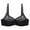 Black, variant on Women's See Through Lace Balconette Sexy Unlined Demi Cup Underwire Non-Padded Plus Size Minimizer Bra