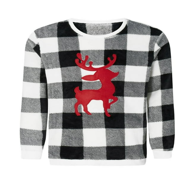 Matching Family Christmas Sweatshirts Long Sleeve Reindeer Tops
