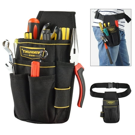 Portable Electrician Waist Multiple Pocket Tool Maintenance Screwdriver Drill Belt Pouch Bag with Adjustable Waist