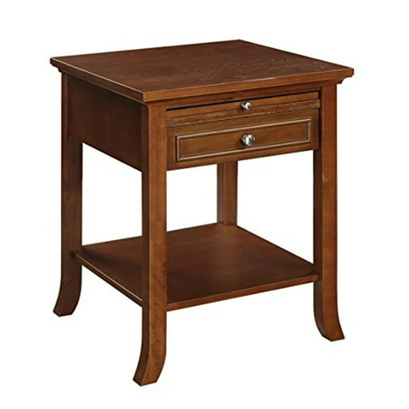 Rustic End Table with Drawer - HomeStock Storage Side Table, 24" Height, Versatile Design