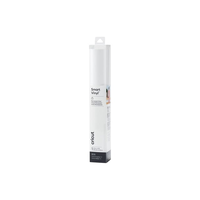 Rollo de vinilo Cricut Smart Permanent blanco, 33 x 91 cm, paquete de 3