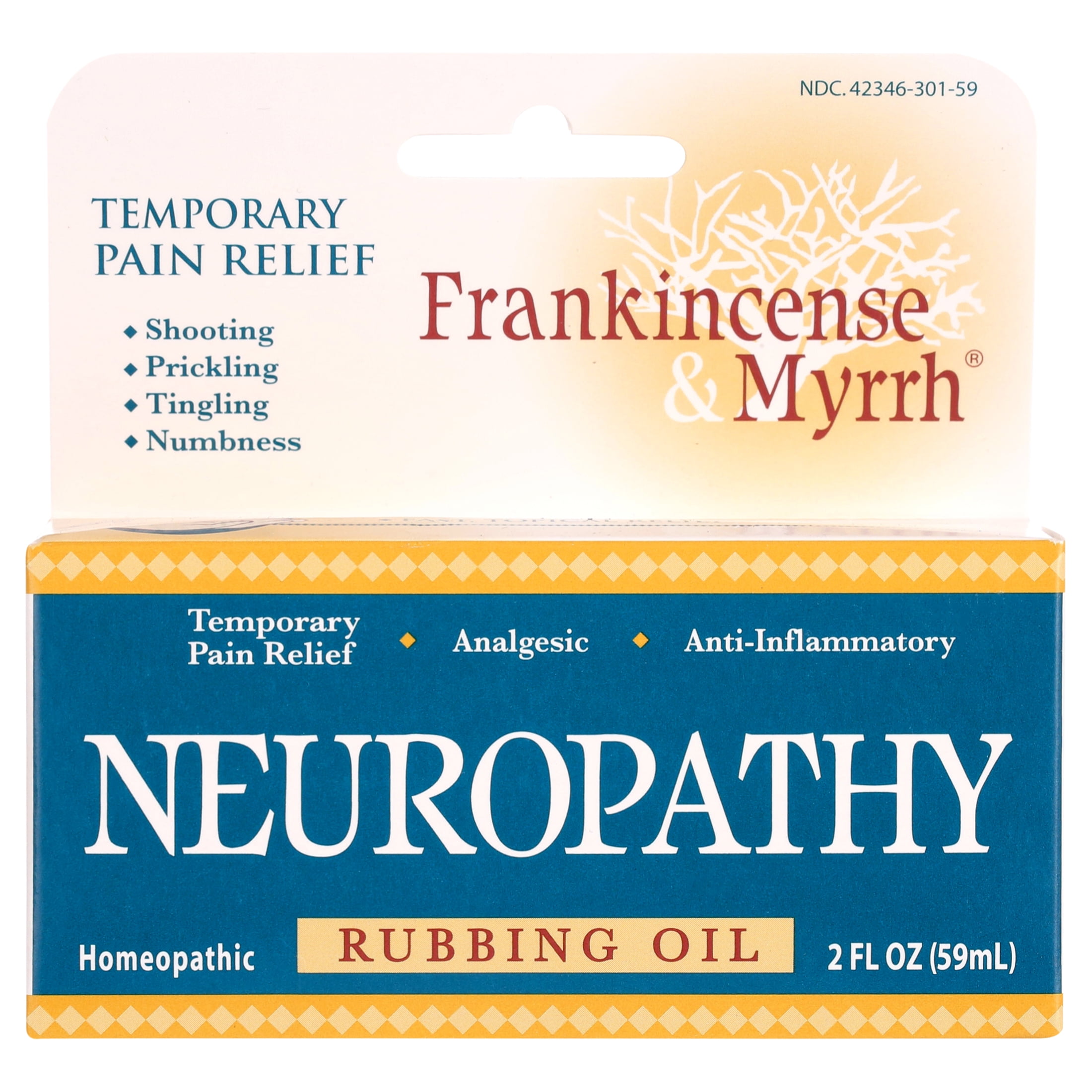 Frankincense & Myrrh Foot Pain Relief - Neuropathy Rubbing Oil 2 Oz Li - Foto 3