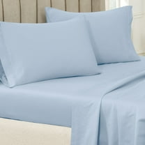 Superior Egyptian Cotton Solid Pillowcase Set, King, Baby Blue