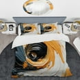 thumbnail image 2 of Designart "Radiant Revolve Spiral in Orange" Abstract Spirals Bedding Covert Set - Abstract Orange Modern Bed Set With 2 Shams, 2 of 5