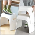thumbnail image 4 of LEORX White Plastic Stool with Anti Skid Design for Home and Bathroom Use, 4 of 6