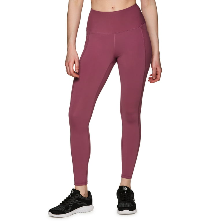 RBX Active Women's Micro Rib Side Squat Proof Workout Legging With Pockets