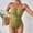 Green, variant on ZZwxWA Women's Cross Tie Back Halter Monokini Swimsuit One Piece Cut Out Belly Control Bathing Suit
