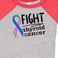 thumbnail image 4 of Inktastic Fight Thyroid Cancer Pink, Blue, Teal Ribbon Boys or Girls Baby Bodysuit, 4 of 5