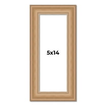 5x14 IN Frame Charleston Honey Brown Solid Wood Picture Frame Width 1.75 Inches | Interior Depth