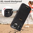 thumbnail image 4 of Case for iPhone 11 Wallet with Credit Card Holder & Finger Ring Kickstand, Premium PU Leather Slim Cover Shockproof Scratch Resistant Full Protection Phone Case for iPhone 11, Black, 4 of 10
