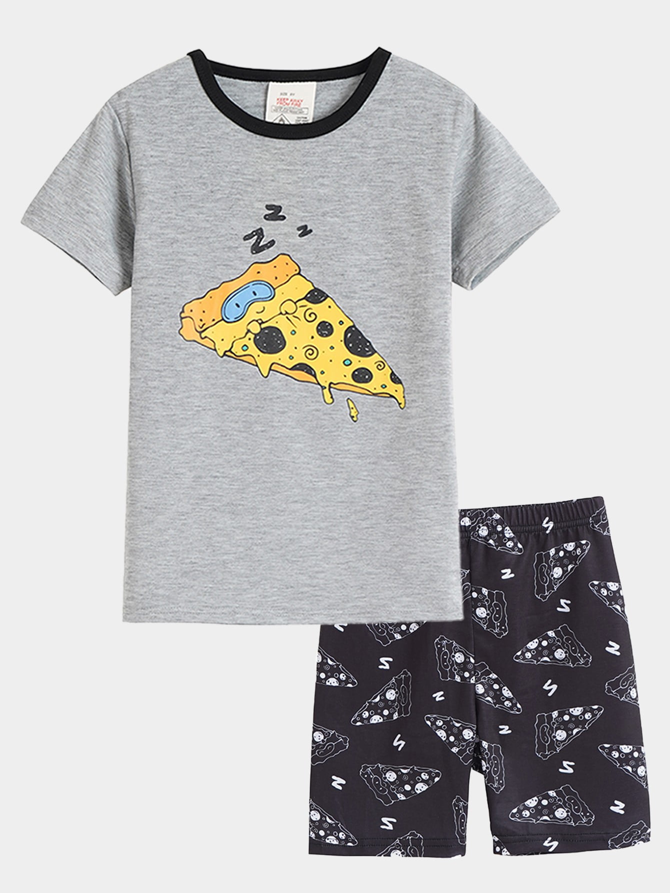 MyFav Big Boys Pajamas 2 Piece Short PJS Cute Cartoon Sleepwear,4Y14Y