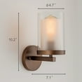 thumbnail image 3 of Vintage Wall Light,Farmhouse Porch Wall Lamp,Indoor Wall Sconces with Glass Shade,Modern Wall Light Fixtures for Mirror Hallway, 3 of 6