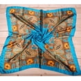 thumbnail image 6 of Augper Womens Silk Like Large Scarf Floral Long Satin Neck Scarf Lightweight Shawl Wrap, 6 of 6