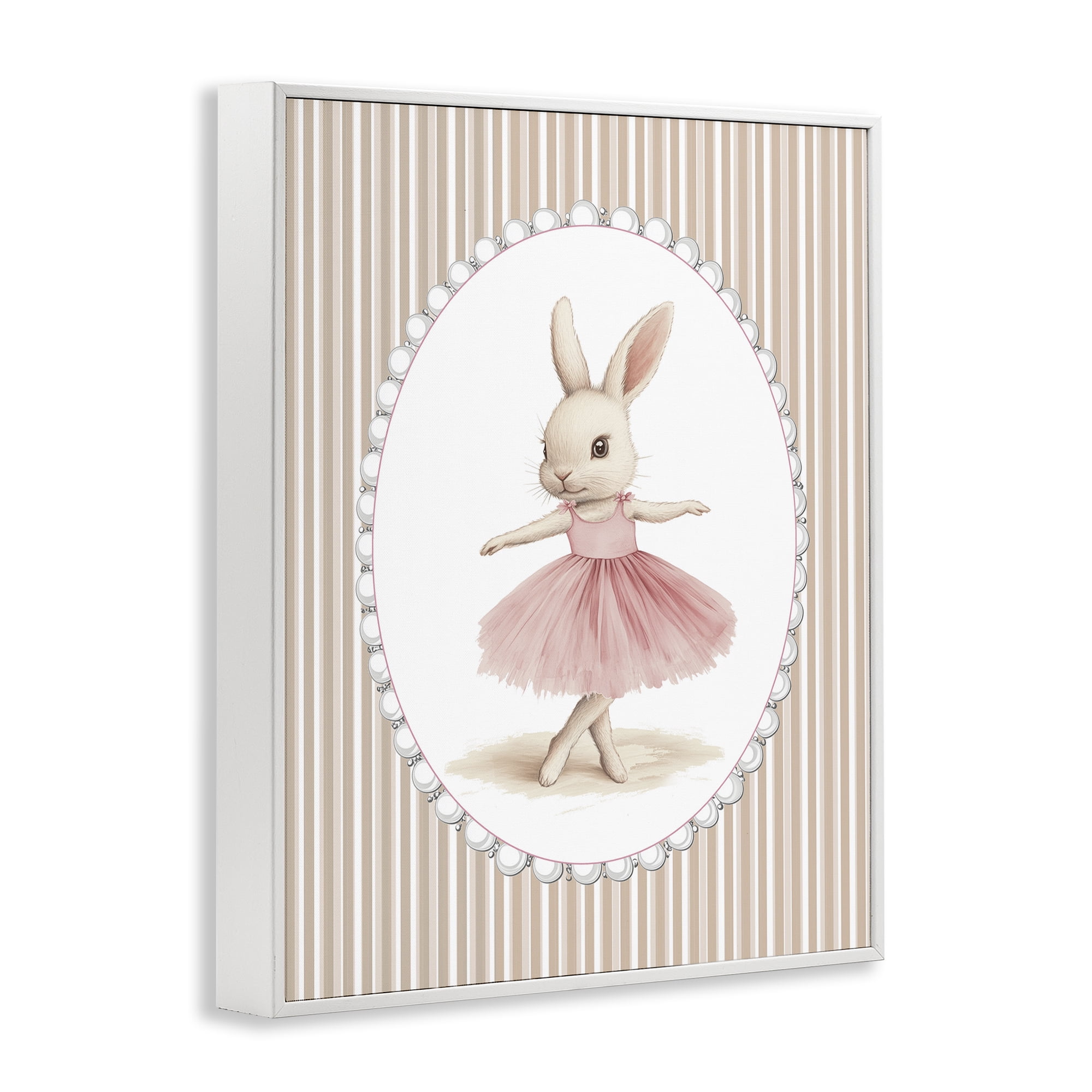 Stupell Industries Woodland Dancer Bunny White Framed Giclee Art, design by Christine Simpson Art