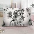 thumbnail image 4 of Roses Tulips，Throw Pillow Covers Vintage Floral with Victorian Bouquet of Flowers on Garden Delphinium Petunia Pillow Case 12x20 Inches, 4 of 6