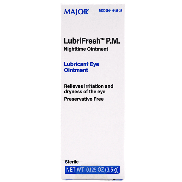 Major Lubrifresh PM Preservative Free Nighttime Lubricant Eye Ointment