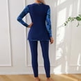 thumbnail image 7 of HOMBOM Womens Rash Guard Bathing Suit Swim Dress with Leggings Two Piece Blue Long Sleeve Tummy Control Swimwear for Ladies, 7 of 7