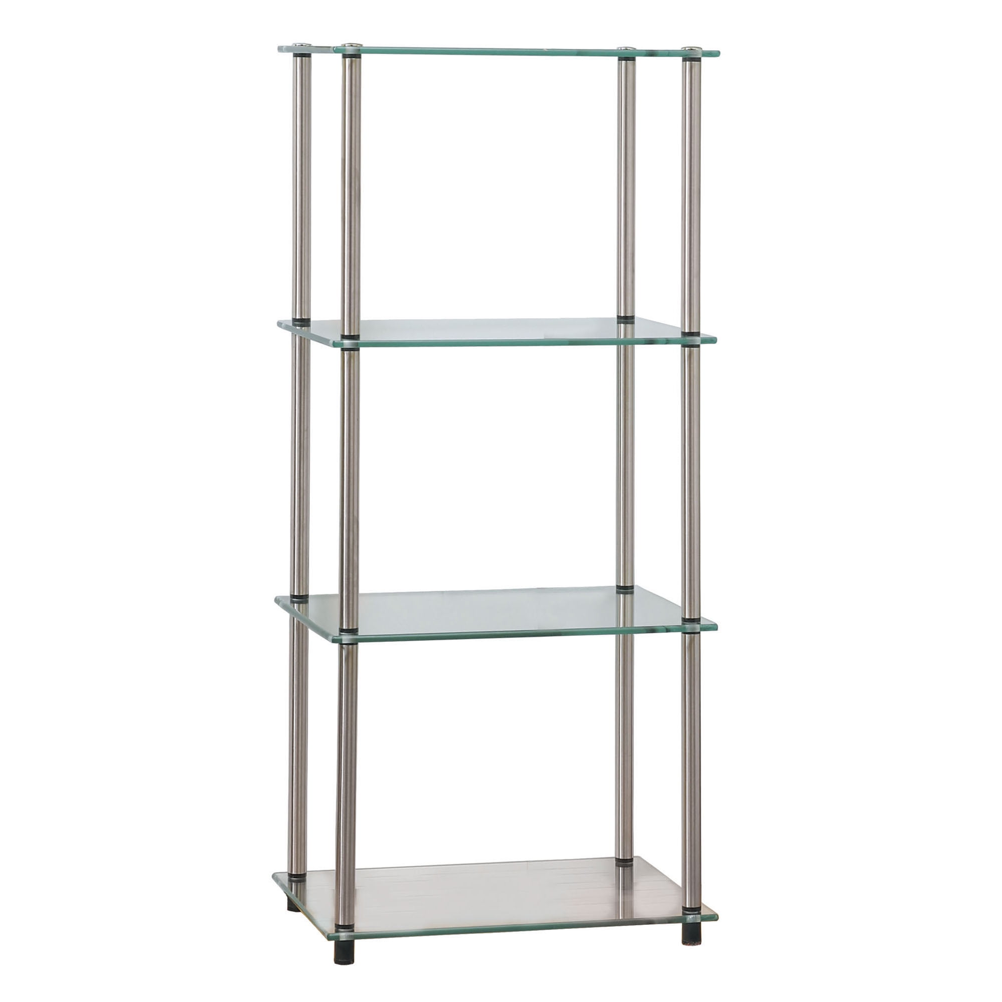 Convenience Concepts Designs2Go Classic Glass 4 Tier Tower, Multiple Finishes