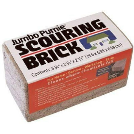 US Pumice JPS-12 Jumbo Pumie Scouring Brick, For Large Surface Cleaning, Removes Lime, Scale, Rust, Calcium - Pool Pumice Stone Tile Cleaner, Barbecue Cleaning Stone, Hand Safe, Pack of (Best Way To Remove Surface Rust From A Gun)