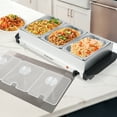 thumbnail image 2 of Gymax Réchauffe-Plat Électrique pour Buffet avec 3 Plateaux Amovibles, Température Réglable, 2 of 8