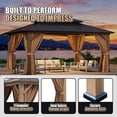 thumbnail image 4 of Clouddwell 16'*12' Wood Gazebo,with Double-Layer Galvanized Steel Roof,Suitable for Backyard,Desk,and Lawn, 4 of 9