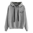 thumbnail image 1 of Gibobby Sudadera con Capucha para mujer Sweater Blouse Tops Casual Pullover Jacket Loose Women Encapuched Imprimed Women's Blouse （Gris， S), 1 of 3