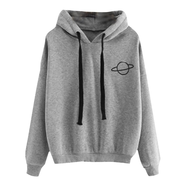 Gibobby Sudadera con Capucha para mujer Sweater Blouse Tops Casual Pullover Jacket Loose Women Encapuched Imprimed Women's Blouse (Gris, S)