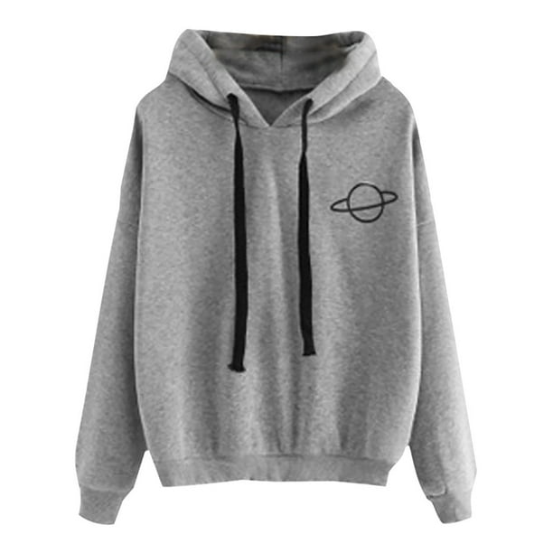 Gibobby Sudadera con capucha mujer, Sudadera con Capucha de Tejido Reversible(Gris,M)