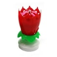 thumbnail image 2 of Cake Candle Birthday Cake Flower Music Candle Rotating Flower Shaped Cake Decoration  Red, 2 of 9