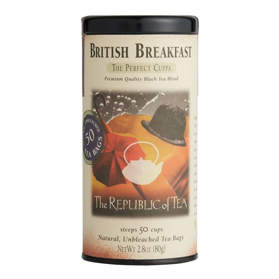 The Republic Of Tea British Breakfast Black Tea 2.8 oz. Pack of 4