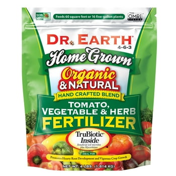 Dr. Earth  & Natural Home Grown Tomato and Vegetable Food, 4-6-3 Fertilizer, 4 lb.