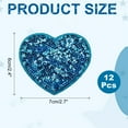 thumbnail image 2 of 12 Pcs Sequin Heart Iron on Patches, 2.7 x 2.4 Inch Embroidery Sequin Patches for Clothing Repair, Deep Blue, 2 of 5