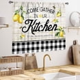 thumbnail image 3 of Lemon Kitchen Curtains,Farmhouse Vintage Summer Tropical Fruit Rod Pocket Blackout Window Treatment for Cafe Living Room Bedroom,55X39 Inch, 3 of 4