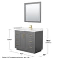 thumbnail image 6 of Wyndham Collection Miranda 42" Wood&Marble Single Bathroom Vanity in Gray/Gold, 6 of 7