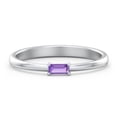 thumbnail image 1 of East-West Stackable Baguette Ring in 10K White Gold, 1 of 3