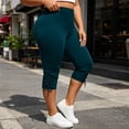 thumbnail image 2 of Maean Women's Capris Leggings Workout Athletic Elastic Waist Yoga Pant Casual Solid Color Pants, 2 of 7