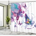 thumbnail image 5 of Ambesonne Butterfly Shower Curtain, Watercolor Art Modern, 69"Wx70"L, Multicolor, 5 of 5