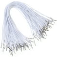 thumbnail image 4 of 50PCS Elastic Barbed Cords Elastic Loop Stretch Round String with Metal Barbs Barbed Fastener for Mask Making Book Binding Crafting (White), 4 of 5