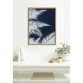 thumbnail image 5 of Kate and Laurel Sylvie Palm Cyanotype 1 Framed Canvas Wall Art by Alicia Bock, 18x24 Natural, Blue and White Palm Frond Art for Wall, 5 of 6