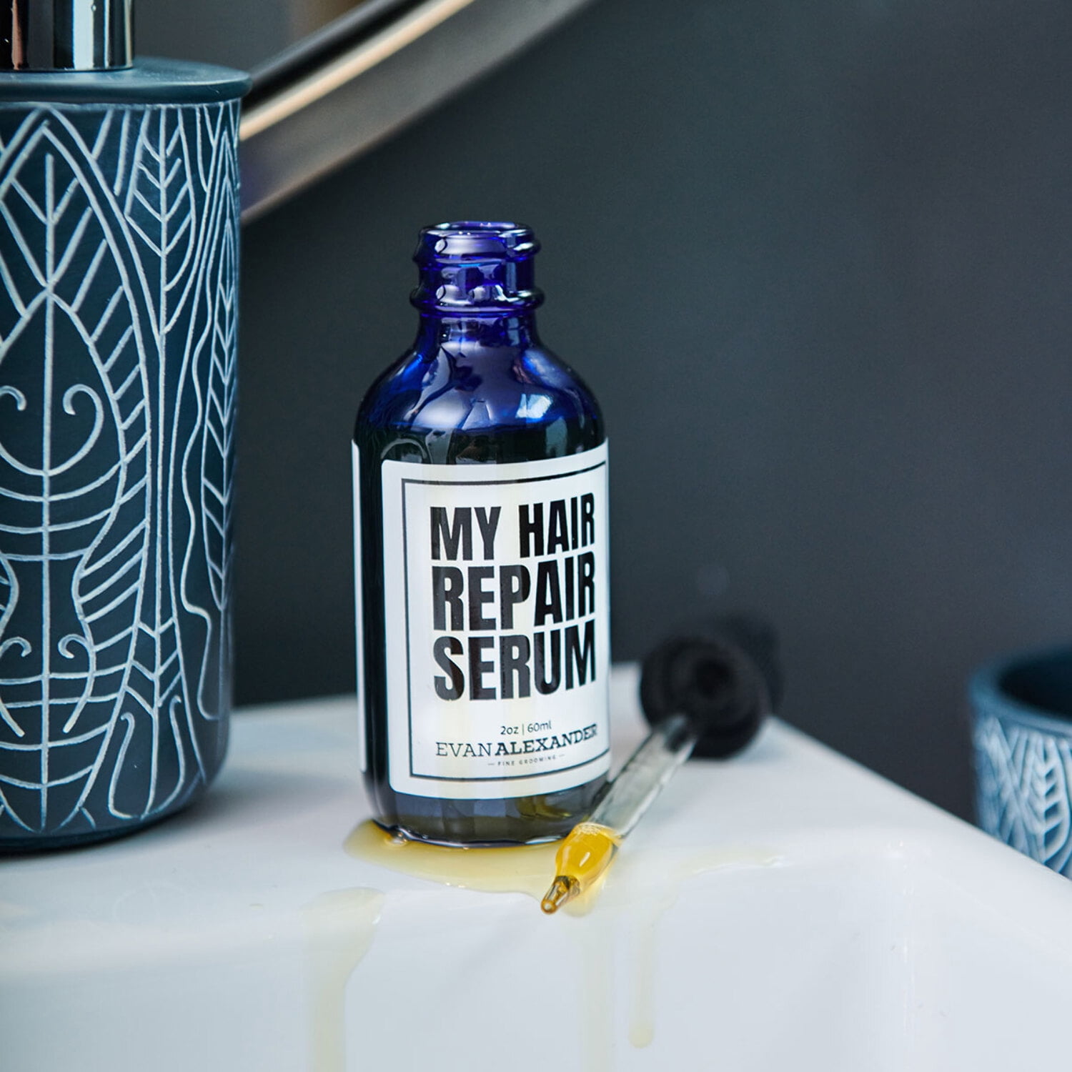 Evan Alexander Fine Grooming MY Hair Serum for Men, Rosemary, 2 Fluid Ounces