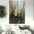 thumbnail image 3 of Vintage Tapestry, Vintage Boxing Gloves on the Old Wooden Background Antique Equipment Photo Art Print, Wall Hanging for Bedroom Living Room Dorm Decor, 60W X 80L Inches, Brown, by Ambesonne, 3 of 5