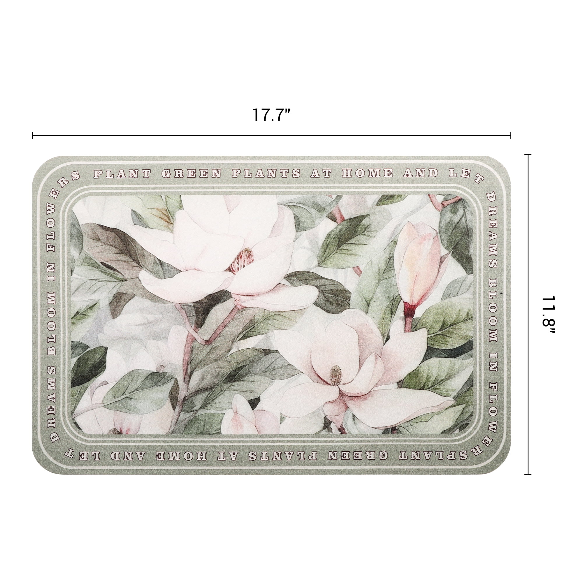 Unique Bargains Leather Placemats Set of 6 for Kitchen Dining Table Decor Flower