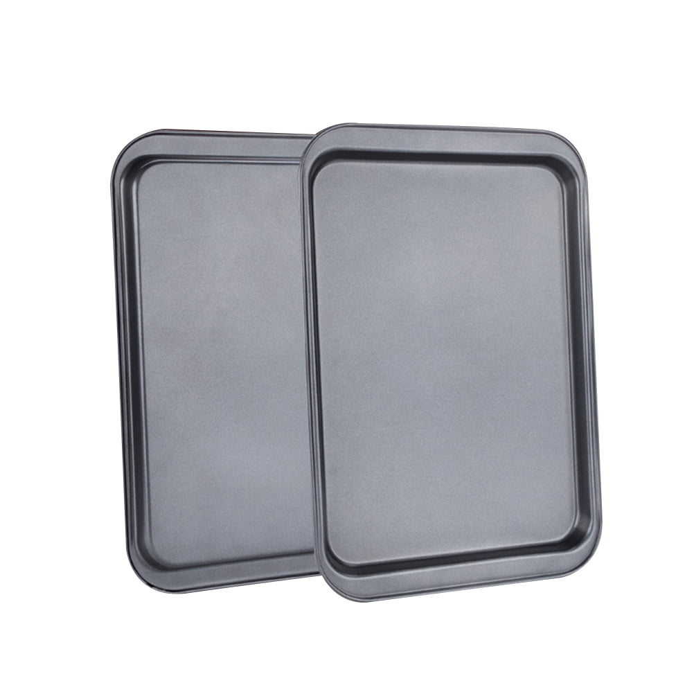 2PCS Baking Trays, Healthy 304 Stainless Steel Cake Tray, Rectangular Oven  Tray, Dishwasher Safe Baking Sheet, 14.2×10.6×0.8 Rustproof Cookie Pan 