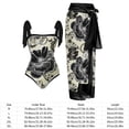 thumbnail image 4 of Traje De Baño Damas 2 piezas de traje de baño de playa para mujer con cordones y vestido para deportes (negro tinta 2XL) Sywqhk Para Estrenar, 4 of 4