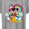 thumbnail image 3 of Disney - Character Group Rainbow Flower - Women's Short Sleeve Graphic T-Shirt, 3 of 5