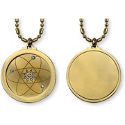 DYFUHO Magnetic Field Therapy Emf Protection Metatron Cube Shield Defense Necklace,Cosmic Energy Protection Necklace,Gold Color