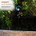 thumbnail image 4 of Alpine Corporation 48" Metal Solar-Powered Peacock LED Light Lawn Stake, Multicolor, 4 of 13