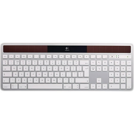 Logitech - k750 wireless solar keyboard for mac - white/silver